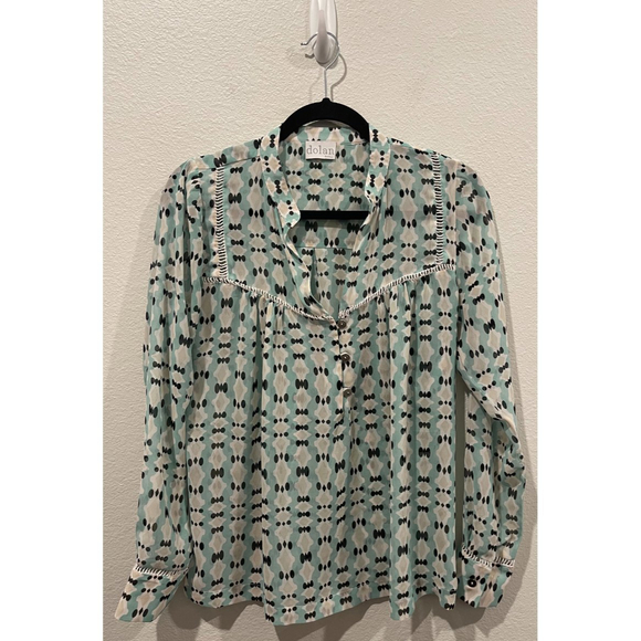 DOLAN Chiffon Popover Long Sleeve Blouse - Picture 1 of 6